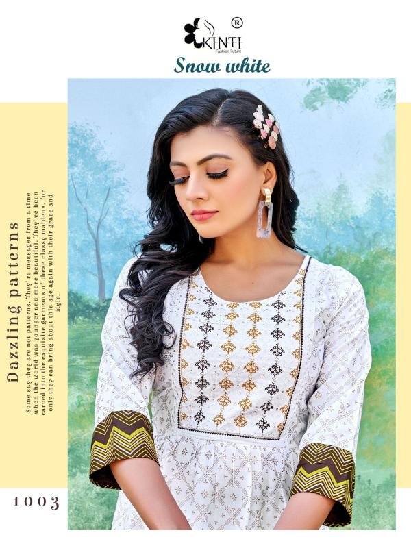 Kinti Snow White New Fancy Designer Anarkali Kurti Collection